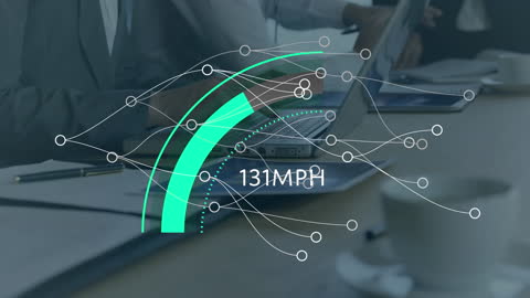 Businesspeople Analyzing Digital Communication Networks