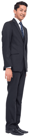 Transparent Businessman in Suit Smiling Confidently - Download Free Stock Videos Pikwizard.com