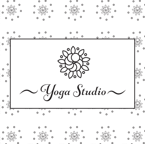 stylish yoga studio logo with flowers on transparent background - Download Free Stock Videos Pikwizard.com
