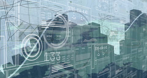 Abstract Financial Data and Global Business Technology Concept