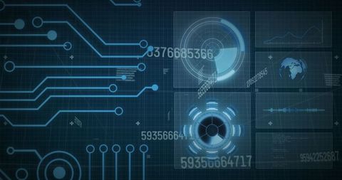 Futuristic Global Digital Data Interface - Download Free Stock Images Pikwizard.com
