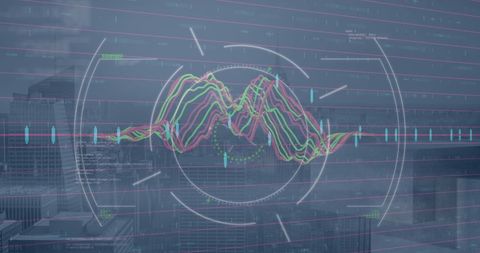 Digital Data Analysis Over Cityscape with Scope Overlay - Download Free Stock Images Pikwizard.com
