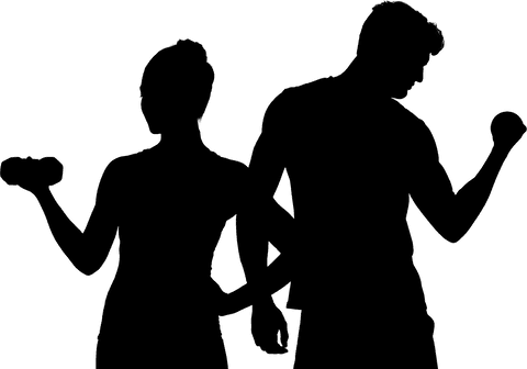 Silhouette Couple Embracing on Transparent Background Vector