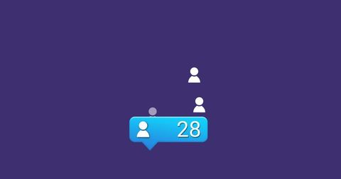 Social Media Follower Notification on Blue Background - Download Free Stock Images Pikwizard.com