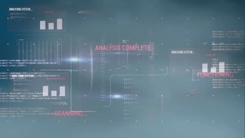 Financial Data Analyzing Animation on Grey Background