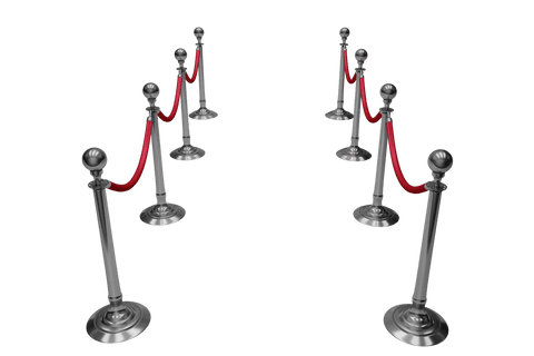 high angle transparent queue rope barriers red carpet - Download Free Stock Videos Pikwizard.com