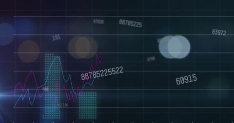 Dynamic Digital Graph Showing Global Data Movement - Download Free Stock Images Pikwizard.com