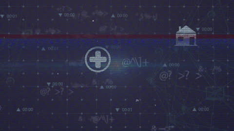 Digital Interface with Mathematical Equation Animation