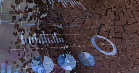 Abstract Data Analytics with Digital Charts and Graphs - Download Free Stock Images Pikwizard.com