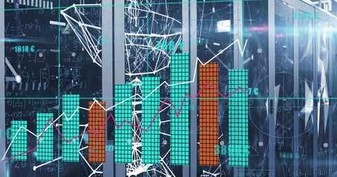 Statistical Data and Networks on Computer Servers - Download Free Stock Images Pikwizard.com