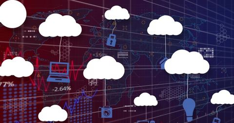 Global Cloud Computing and Data Security Visualization - Download Free Stock Images Pikwizard.com