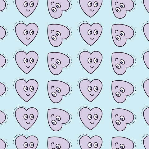 smiling purple heart pattern on transparent background - Download Free Stock Videos Pikwizard.com