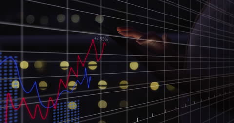 Business Professional Analyzing Financial Data on Tablet Screen