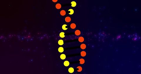 Glowing Neon DNA Strand Spinning in Abstract Space - Download Free Stock Images Pikwizard.com