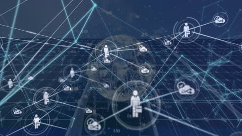 Global Digital Networking and Data Connections Illustration