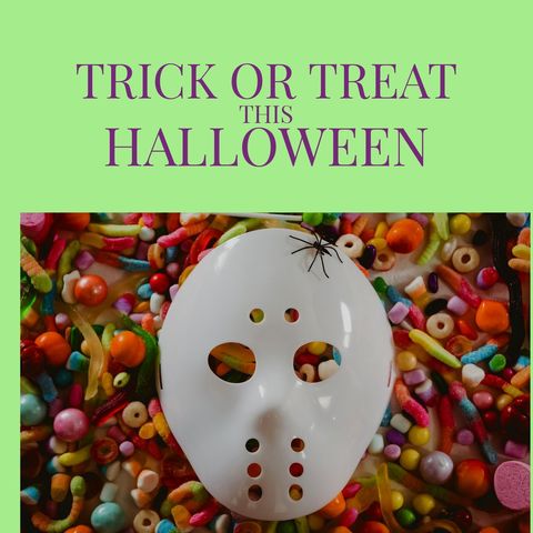 spooky halloween mask with candy assortment - Download Free Stock Templates Pikwizard.com