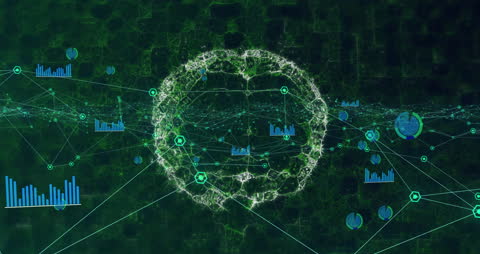Digital Brain and Data Analytics Interface Concept
