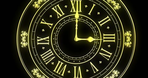 New Year's Eve Celebration Clock with Midnight Fireworks - Download Free Stock Images Pikwizard.com