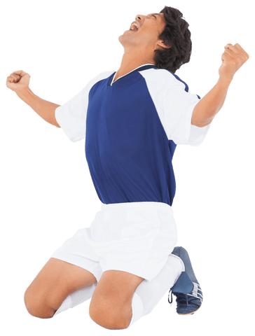 ecstatic football player celebrating victory on transparent background - Download Free Stock Videos Pikwizard.com