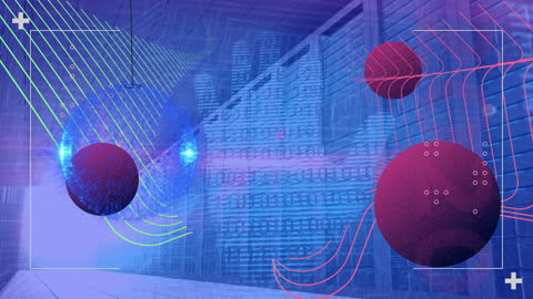 Abstract Digital Data Processing in Futuristic Design