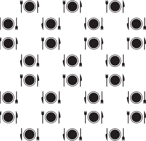 Seamless Plate and Cutlery Pattern on Transparent Background - Download Free Stock Videos Pikwizard.com