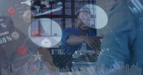 Diverse Business Collaboration Amidst Digital Data