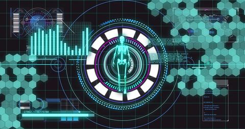 Futuristic Medical Interface Analyzing Human Body - Download Free Stock Images Pikwizard.com