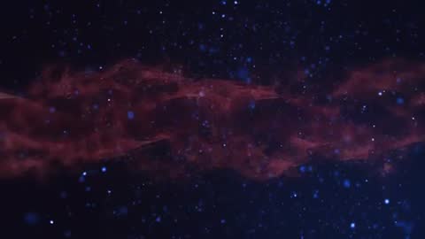 Mystical Red Smoke and Blue Particles in Cosmic Space