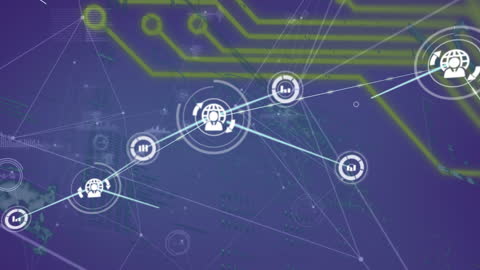 Futuristic Global Connections with Network Icons