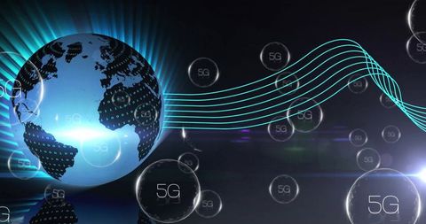Futuristic Global Binary Concept with 5G Network Bubbles