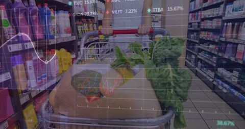 Digital Finance Concepts Merged with Supermarket Shopping - Download Free Stock Images Pikwizard.com