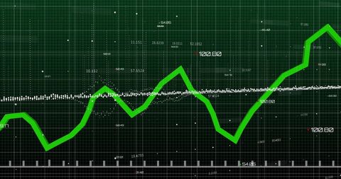 Dynamic financial data over grid background