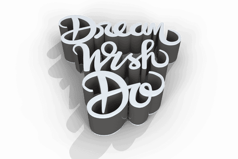 Inspirational Text Dream Wish Do: Transparent Background - Download Free Stock Videos Pikwizard.com