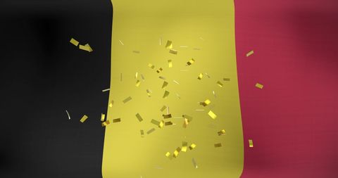 confetti falling over the belgian flag celebrating national pride - Download Free Stock Images Pikwizard.com