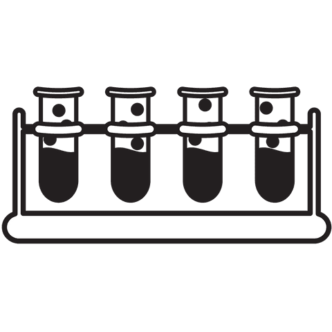 digital test tubes icon on transparent background - Download Free Stock Videos Pikwizard.com