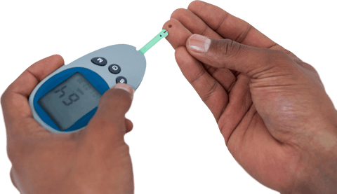 Transparent Close Up of Hands Testing Blood Sugar with Glucometer - Download Free Stock Videos Pikwizard.com