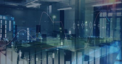 Digital Financial Data Analysis Over Modern Office Space - Download Free Stock Images Pikwizard.com