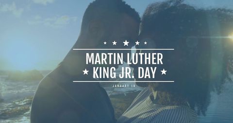 Couple Celebrating Martin Luther King Jr. Day at Beach - Download Free Stock Images Pikwizard.com