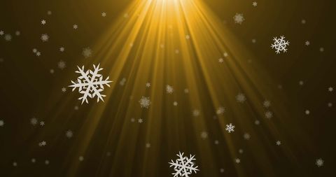Glow of Christmas Snowflakes in Golden Light - Download Free Stock Images Pikwizard.com