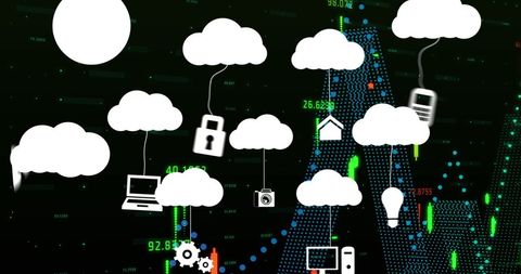 Cloud Technology and Data Processing on Digital Interface - Download Free Stock Images Pikwizard.com