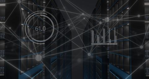 Digital Data Network Connecting Server Racks in Data Center - Download Free Stock Images Pikwizard.com