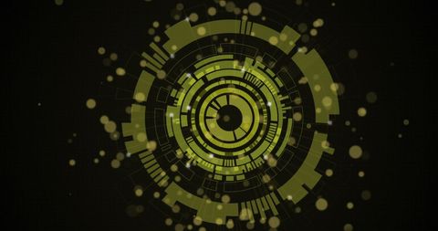 Futuristic Digital Interface with Glowing Radial Patterns - Download Free Stock Images Pikwizard.com