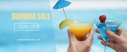 Summer Cocktail Sale Promotion by the Ocean