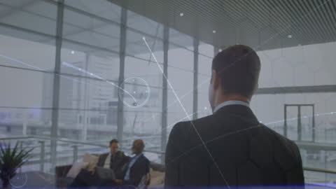 Professional Team Collaborating in Futuristic Office