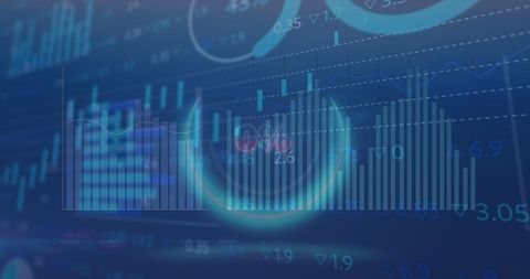 Futuristic Financial Analytics Interface with Graphs and Data - Download Free Stock Images Pikwizard.com