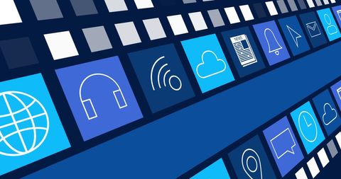 Colorful Digital Interface with Social Media Icons - Download Free Stock Images Pikwizard.com