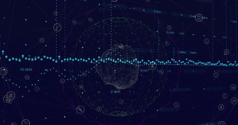Global Network and Financial Data Visualization on Dark Background - Download Free Stock Images Pikwizard.com