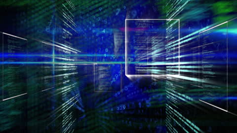 Futuristic Digital Data Network Concept Animation