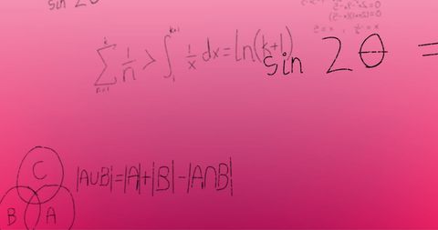 Mathematic Formulas on Pink Background Illustrating Concepts - Download Free Stock Images Pikwizard.com