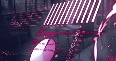 Digitally Generated Financial Data Over Computer Desk - Download Free Stock Images Pikwizard.com